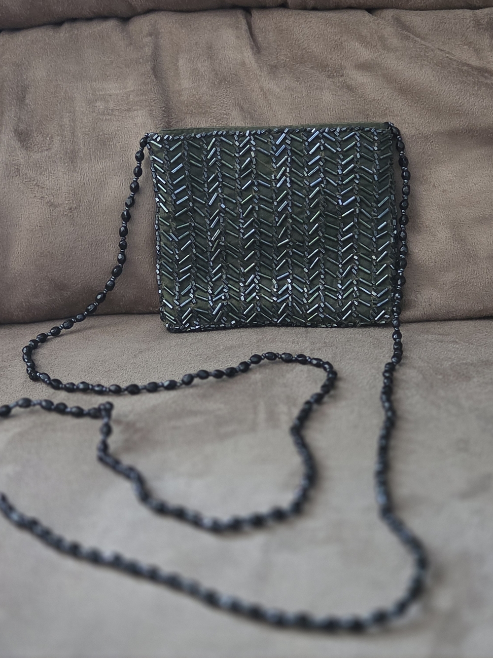 Vintage Moyna Beaded Sequin Crossbody Bag